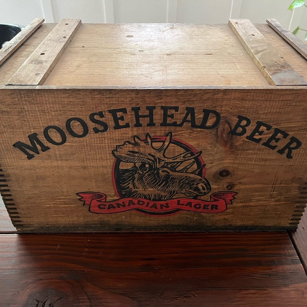Vintage beer box- Moosehead Beer, Canada’s oldest independent brewery.